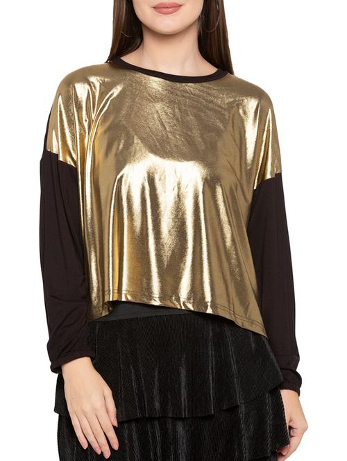 drop shoulder sleeved boxy top - 15364424 - Very Small Image - 1