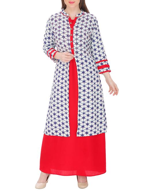 layered printed kurta - 15365665 - Very Small Image - 1