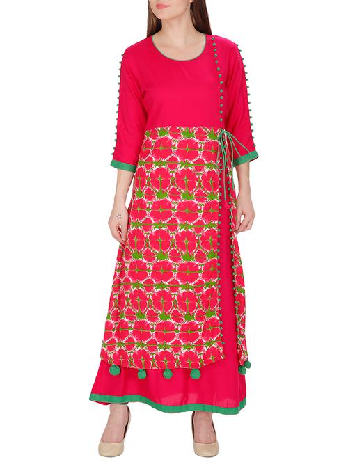 layered printed kurta - 15365666 - Very Small Image - 1