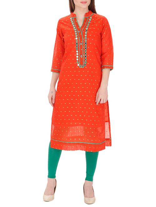 straight chanderi kurta - 15366126 - Very Small Image - 1