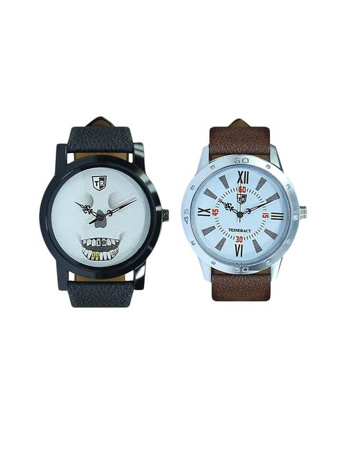 tesseract white skull face dial men's analogue watches (ubws025+uchtx029) - 15366347 - Very Small Image - 1