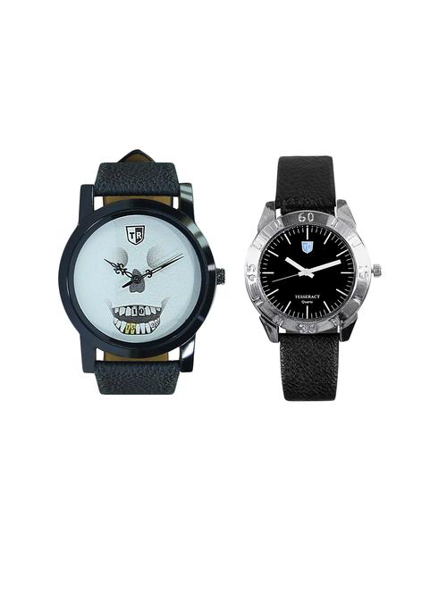 tesseract skull face dial & black dial men's analogue watches (ubws025+sbb037) - 15366351 - Very Small Image - 1
