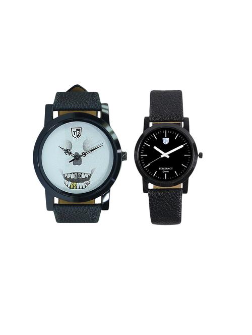 tesseract skull face dial & black dial men's analogue watches (ubws025+sbb039) - 15366352 - Very Small Image - 1