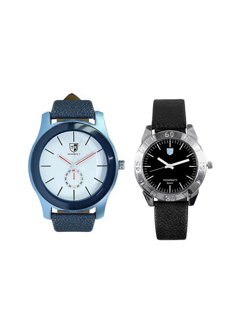 tesseract white & black dial men's analogue watches (sblw027+sbb037) - 15366374 - Very Small Image - 1