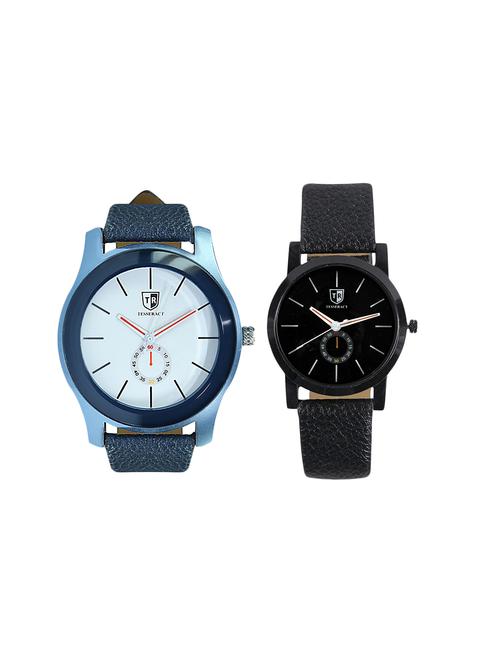tesseract white & black dial men's analogue watches (sblw027+sbb041) - 15366376 - Very Small Image - 1
