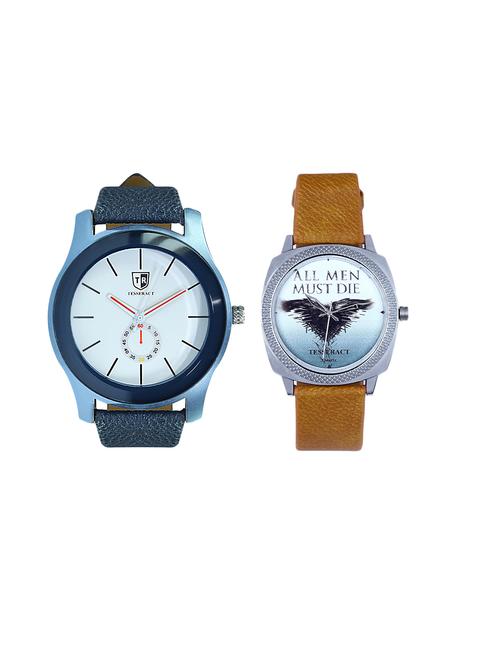 tesseract white dial & game of thrones dial men's & boy's analogue watches (sblw027+ubrgt051) - 15366381 - Very Small Image - 1