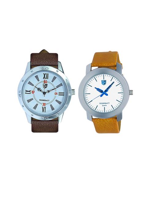tesseract white dial men's analogue watches (uchtx029+brw043) - 15366399 - Very Small Image - 1
