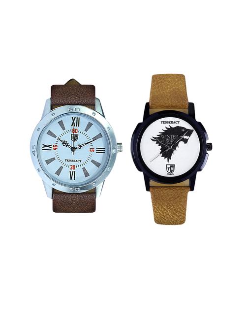 tesseract white dial & game of thrones dial analogue watches (uchtx029+ubrwgt061) - 15366408 - Very Small Image - 1