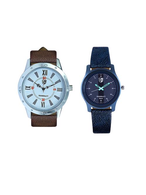 tesseract white dial & black dial men's analogue watches (uchtx029+sblb065) - 15366410 - Very Small Image - 1