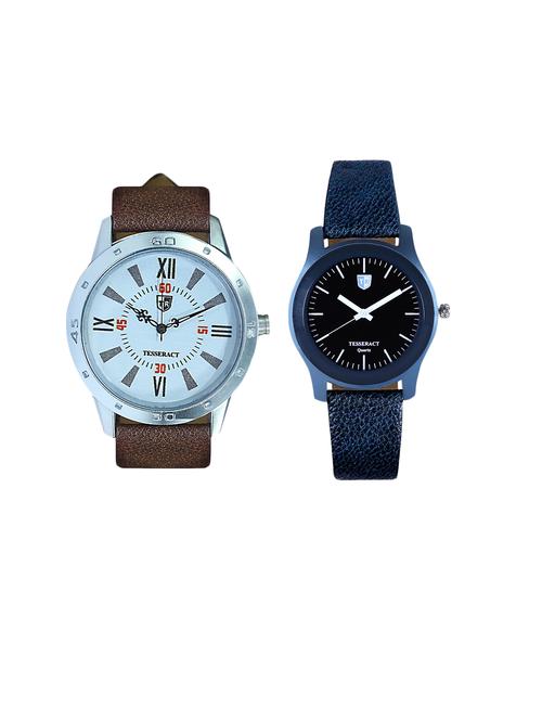 tesseract white dial & black dial men's analogue watches (uchtx029+sblb067) - 15366411 - Very Small Image - 1