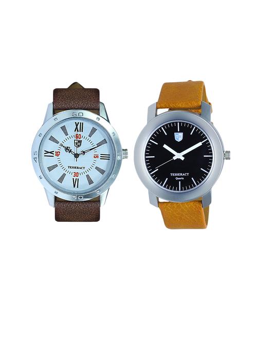 tesseract white dial & black dial men's analogue watches (uchtx029+sbrgb069) - 15366412 - Very Small Image - 1