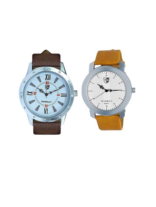 tesseract white dial men's analogue watches (uchtx029+sbrw071) - 15366413 - Very Small Image - 1