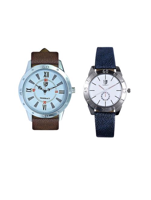 tesseract white dial men's analogue watches (uchtx029+sblw073) - 15366414 - Very Small Image - 1