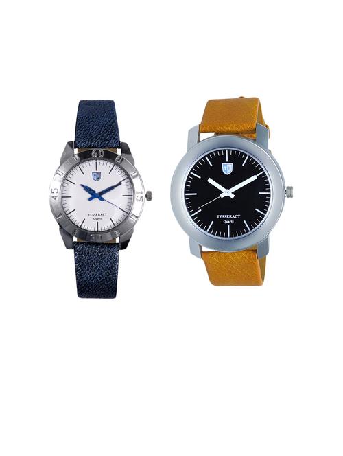 tesseract white dial & black dial men's analogue watches (sblw031+sbrgb069) - 15366433 - Very Small Image - 1