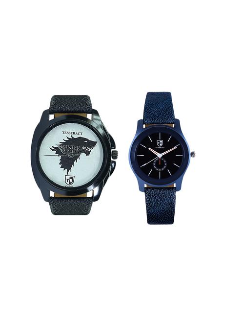 tesseract game of thrones & black dial men's analogue watches (ubwgt033+sblb063) - 15366450 - Very Small Image - 1