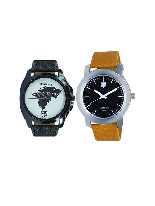tesseract game of thrones & black dial analogue watches (ubwgt033+sbrgb069) - 15366453 - Very Small Image - 1