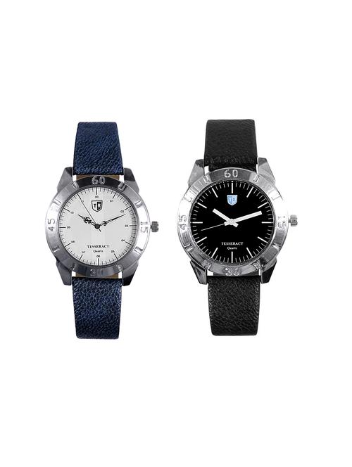 tesseract white dial & black dial men's analogue watches (sblofw035+sbb037) - 15366456 - Very Small Image - 1