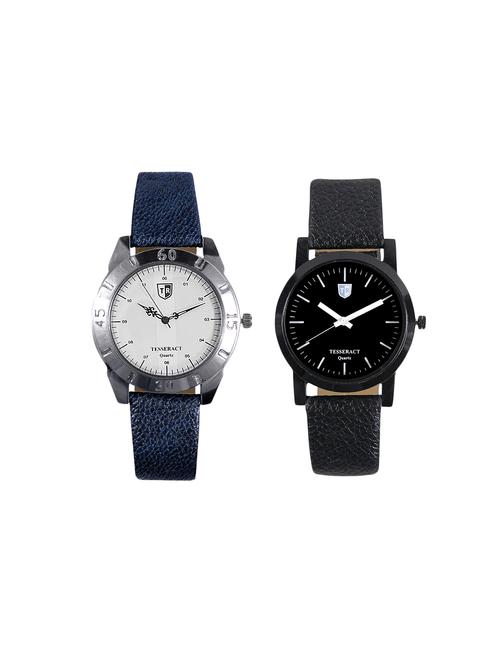 tesseract white dial & black dial men's analogue watches (sblofw035+sbb039) - 15366457 - Very Small Image - 1