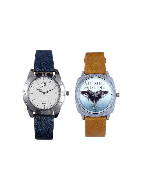 tesseract white dial & game of thrones dial men's analogue watches (sblofw035+ubrgt051) - 15366463 - Very Small Image - 1