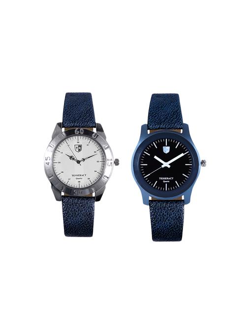 tesseract white dial & black dial men's analogue watches (sblofw035+sblb067) - 15366471 - Very Small Image - 1