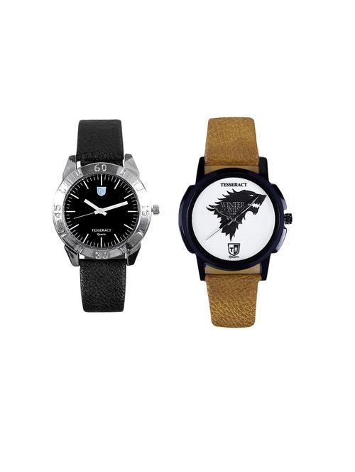 tesseract black dial & game of thrones dial men's analogue watches (sbb037+ubrwgt061) - 15366486 - Very Small Image - 1