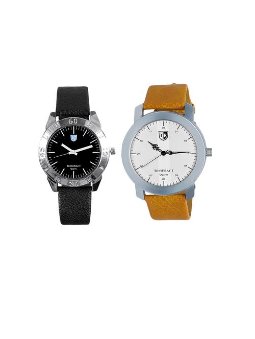 tesseract black dial men's analogue watches (sbb037+sbrw071) - 15366491 - Very Small Image - 1