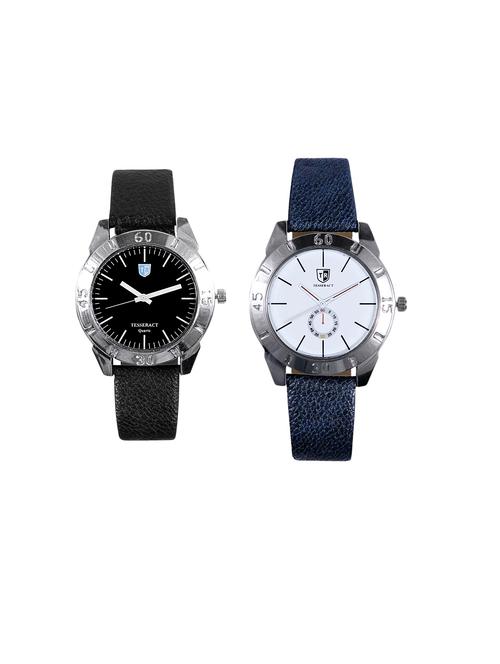 tesseract black dial men's analogue watches (sbb037+sblw073) - 15366492 - Very Small Image - 1