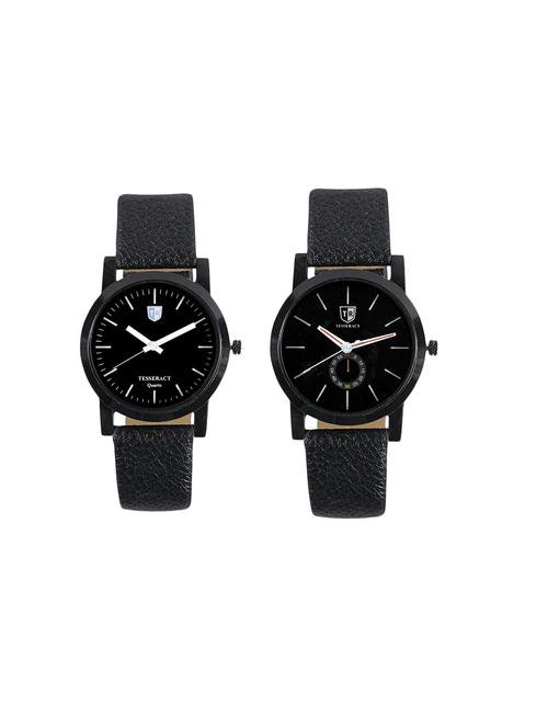 tesseract black dial men's analogue watches (sbb039+sbb041) - 15366493 - Very Small Image - 1