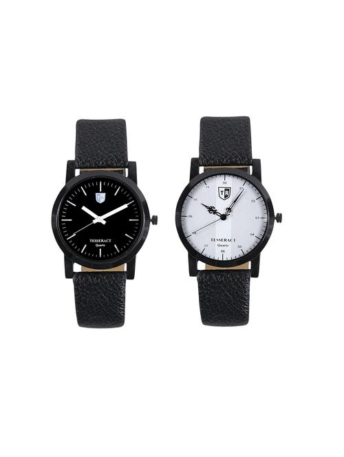tesseract black dial men's analogue watches (sbb039+sbofw045) - 15366495 - Very Small Image - 1