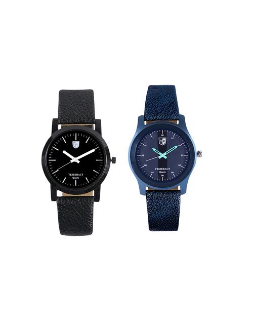tesseract black dial men's analogue watches (sbb039+sblb065) - 15366505 - Very Small Image - 1