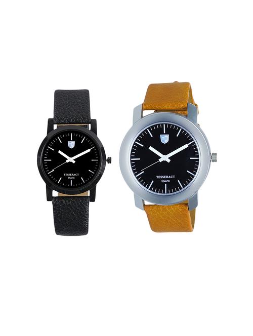 tesseract black dial men's analogue watches (sbb039+sbrgb069) - 15366507 - Very Small Image - 1