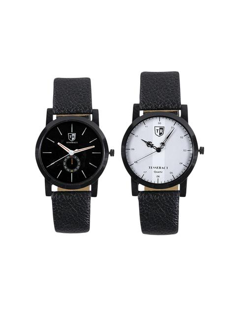 tesseract black dial men's analogue watches (sbb041+sbofw045) - 15366511 - Very Small Image - 1