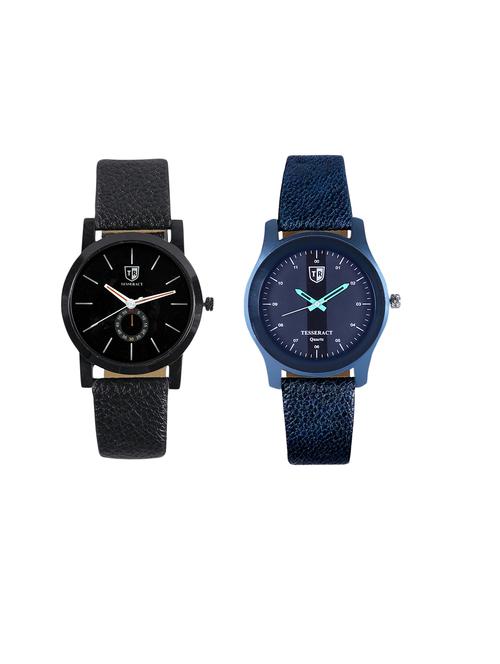 tesseract black dial men's analogue watches (sbb041+sblb065) - 15366521 - Very Small Image - 1