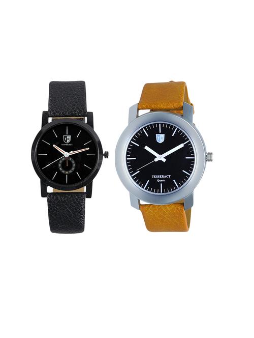 tesseract black dial men's analogue watches (sbb041+sbrgb069) - 15366523 - Very Small Image - 1