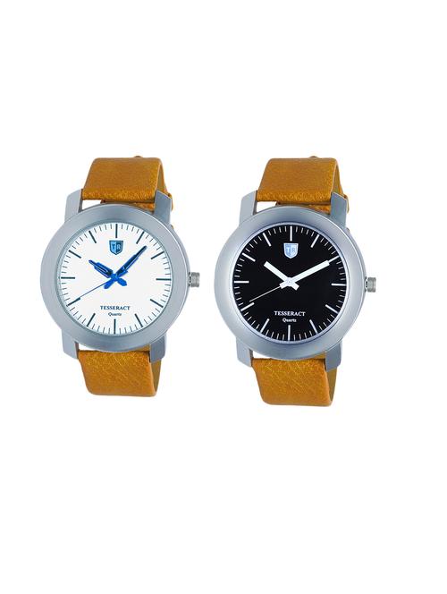 tesseract white dial & black dial men's analogue watches (sbrw043+sbrgb069) - 15366538 - Very Small Image - 1