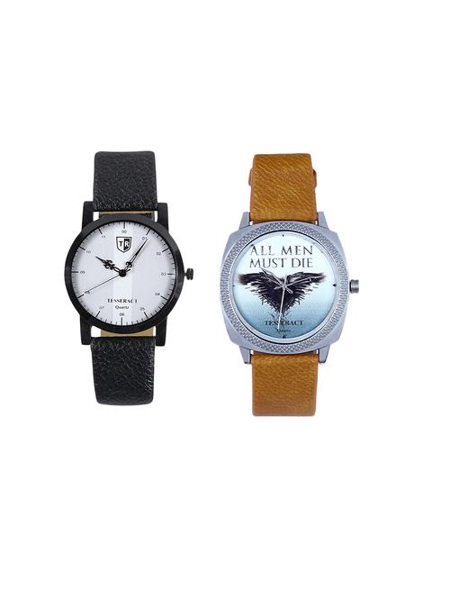 tesseract white dial & game of thrones dial men's analogue watches (sbofw045+ubrgt051) - 15366543 - Very Small Image - 1