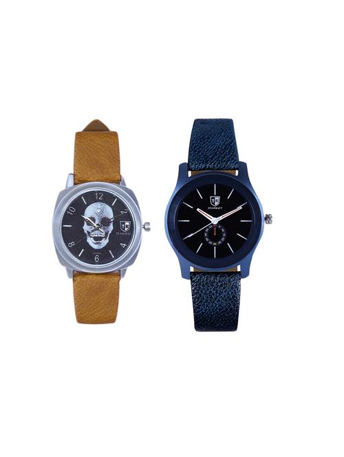 tesseract skull face dial & black dial men's analogue watches (ubrss049+sblb063) - 15366574 - Very Small Image - 1