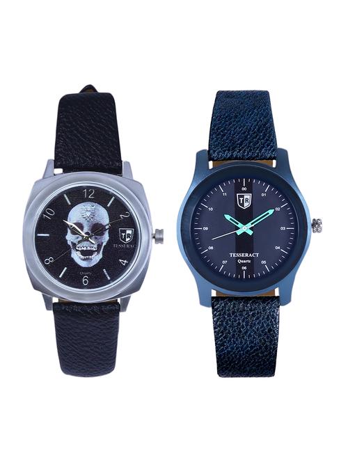 tesseract skull face & black dial men's analogue watches (ubss053+sblb065) - 15366596 - Very Small Image - 1