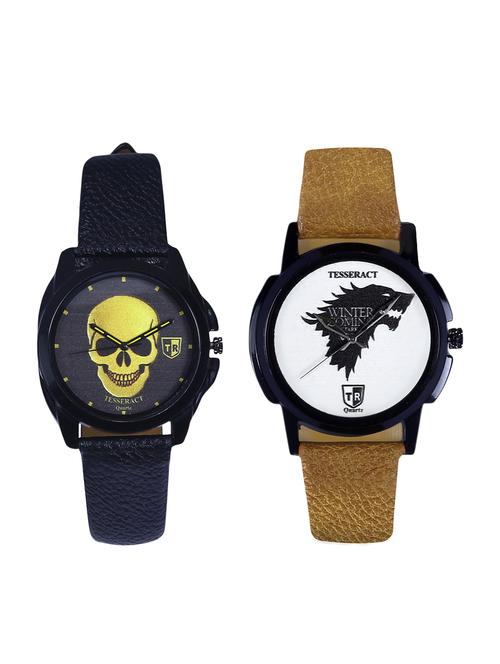 tesseract skull face dial & game of thrones dial men's analogue watches (ubgs055+ubrwgt061) - 15366603 - Very Small Image - 1