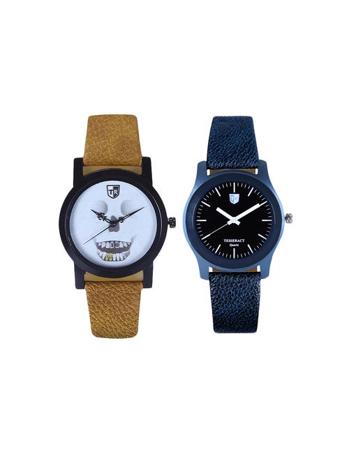 tesseract skull face & black dial men's analogue watches (ubrws057+sblb067) - 15366614 - Very Small Image - 1
