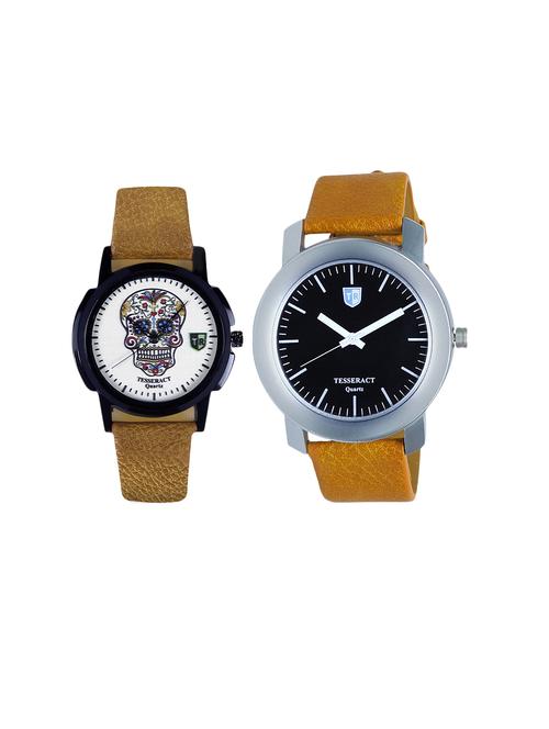 tesseract skull face & black dial men's analogue watches (ubrcfs059+sbrgb069) - 15366622 - Very Small Image - 1