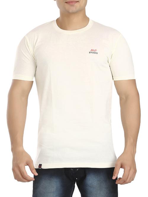 beige cotton t-shirt - 15366956 - Very Small Image - 1