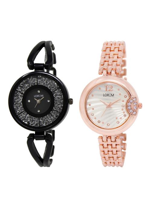 lorem lr211-228 analog watch combo - 15372738 - Very Small Image - 1