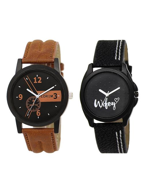 lorem lr1-234 couple wrist watch combo - 15373181 - Very Small Image - 1