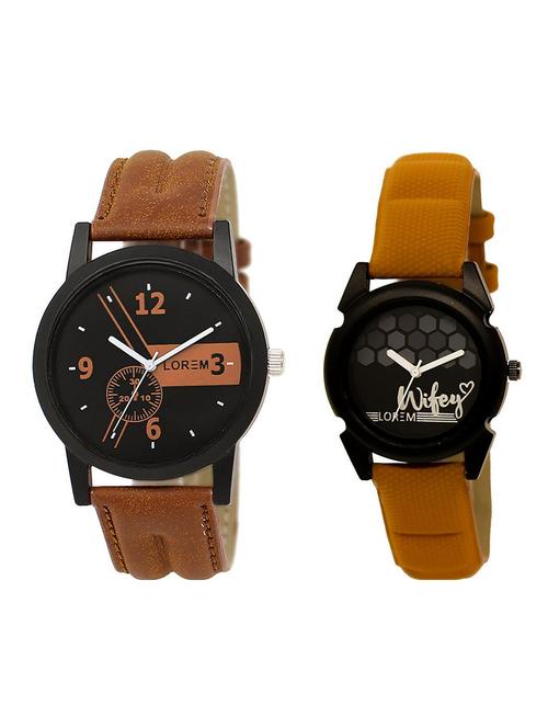 lorem lr1-235 couple wrist watch combo - 15373182 - Very Small Image - 1