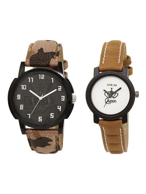 lorem lr3-209 couple wrist watch combo - 15373238 - Very Small Image - 1