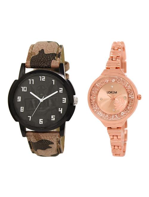 lorem lr3-225 wrist couple watch combo - 15373252 - Very Small Image - 1