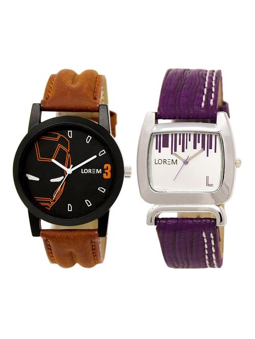 lorem lr4-207 wrist couple watch combo - 15373266 - Very Small Image - 1