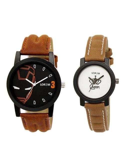 lorem lr4-209 couple wrist watch combo - 15373277 - Very Small Image - 1