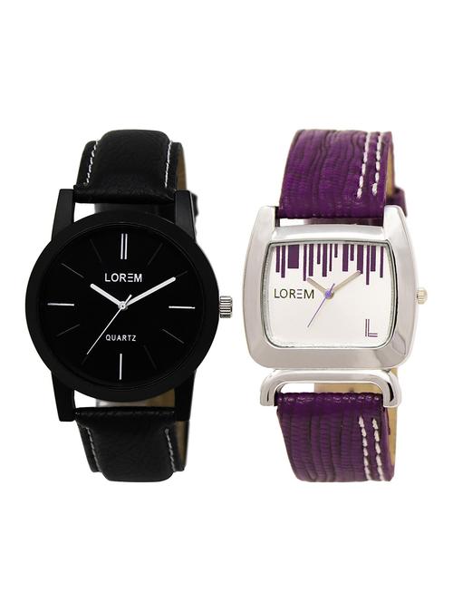lorem lr5-207 couple wrist watch combo - 15373305 - Very Small Image - 1
